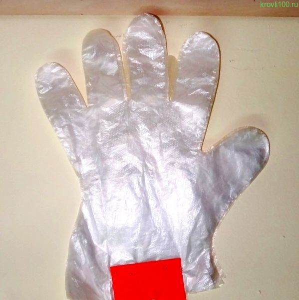 Перчатки одноразовые полиэтиленовые  уп.100шт XL